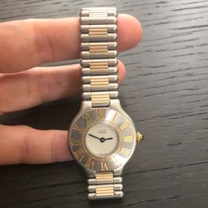 Must De Cartier 21 18k Gold Ladies Watch